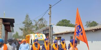 टांटवाला में चार साहिब जादों की याद में नगर कीर्तन का हुआ आयोजन